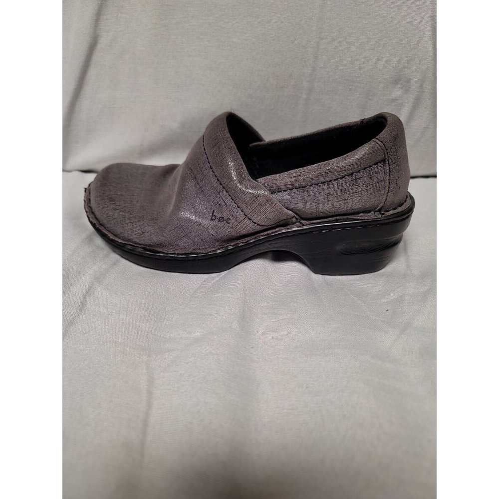 BOC Born Concept Womens  C89360 Size 7 M Grey Slip On 2" Heel Clogs